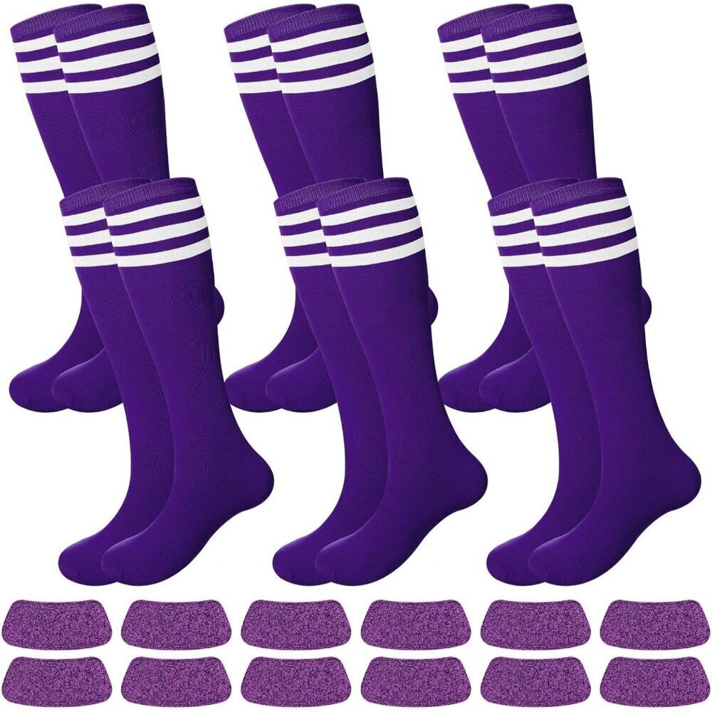 Women's Softball Soccer Socks and Eye Black Stickers Set Sports Accessories